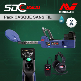 Minelab SDC 2300 + Pack Casque Sans Fil