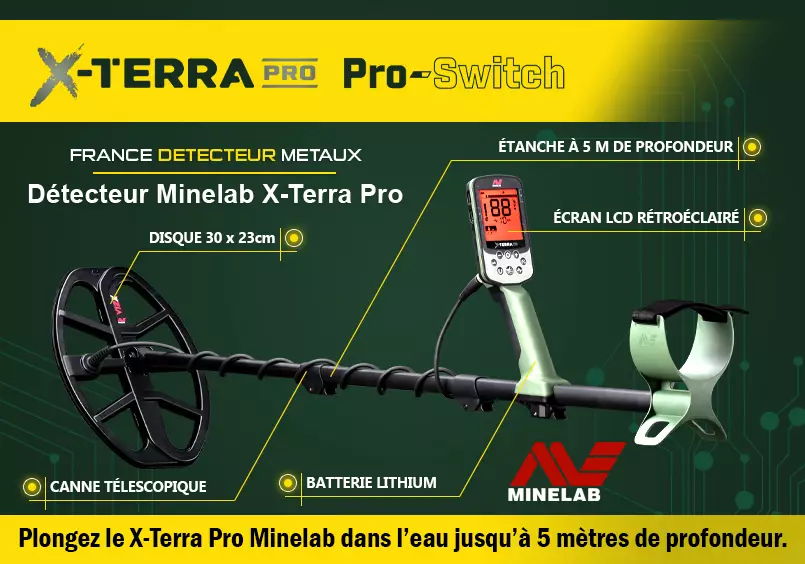 Minelab X-Terra Pro : Détectez à 1 m de profondeur